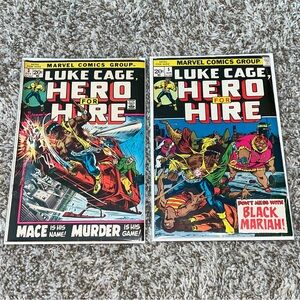 VINTAGE 1972 MARVEL LUKE CAGE Lot Of 2ea 1st Black Mariah App Comic #3, 5